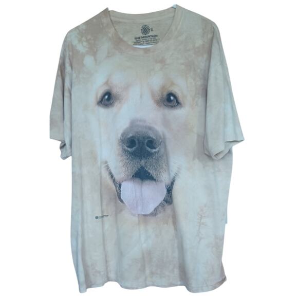 The Mountain 2014 100% Cotton T-Shirt Yellow Labrador Dog Graphic Print Mens XL - Picture 2 of 4